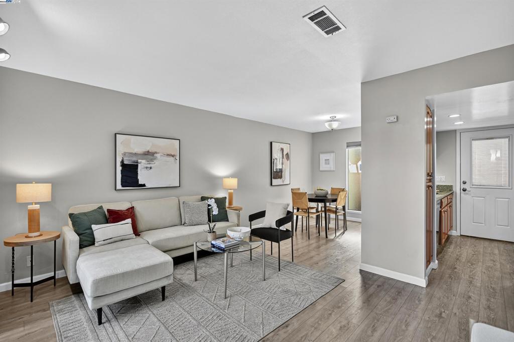 Get everything you’ve been looking for in this beautifully renovated 2 bedroom, 1.5 bathroom townhome with an ideal location in the heart of Fremont. Life is easy in the Roundtree Community, where you can enjoy a sparkling pool, kiddie pool, clubhouse, and other attractive amenities while being close to schools, shopping, restaurants, and easy access to 880 and Dumbarton Bridge. You will appreciate the home's smart layout, with open-concept entertaining spaces on the first floor and bedrooms and a washer/dryer upstairs. The remodeled kitchen features granite countertops, a breakfast bar, and a new stainless steel fridge, range/oven, and dishwasher. Both bathrooms offer new custom countertops and sinks, as well as bidet toilets. With air conditioning in the bedrooms, an impressive amount of storage, and a private patio for outdoor dining and sipping your morning coffee, this home checks all the boxes. Plus, grocery shopping will be a breeze with your dedicated covered parking spot just steps from your door. Locals love Fremont's weather, parks, dining, and highly-rated schools - now is your time to own a piece of it. This home is the one!