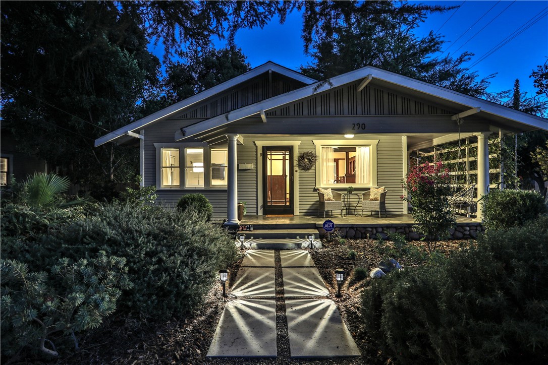 CRAFTSMAN BUNGALOW WITH CREATIVE STUDIO IN THE HEART OF CLAREMONT VILLAGE. This home perfectly captures the timeless charm of Claremont Village living. Ideally situated just steps from the Claremont Colleges, Memorial Park, and the Village’s vibrant shops and dining, this classic Craftsman Bungalow offers the best of both convenience and character. Thoughtfully maintained to honor its original Arts and Crafts design, the home features rich woodwork, original built-ins, wood flooring, an updated kitchen with Viking appliances, remodeled bathrooms, a built-in sound system, central heating and air conditioning, copper plumbing, and a reinforced, retrofitted foundation. The professionally designed backyard by HartmanBaldwin is a private oasis, complete with sustainable landscaping, a drip irrigation system. A secluded patio area provides the perfect setting for "al fresco" dining or relaxation. The front yard mirrors this charm with its own elegant landscaping and hardscaping featuring mature citrus & oak trees, colorful garden beds, and a striking red pepper tree that brings beauty and shade throughout the seasons. An oversized, detached two-car garage and spacious driveway offer plenty of parking, and an attached bonus room provides an ideal space for a home office, art studio, or creative retreat. This is a rare opportunity to own a beautifully preserved piece of Claremont history, with modern comforts and unmatched Village access. Don't miss the 3D Property Video Tour!!