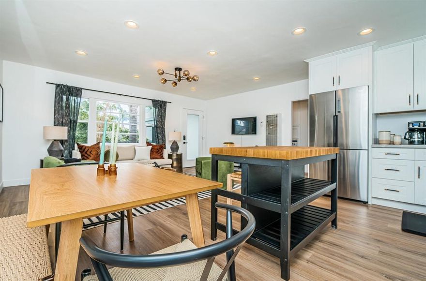 A rare opportunity to own a fully remodeled legacy property in the iconic Isle of Coronado, just 2.5 blocks from the sparkling white-sand beaches and steps to top-rated restaurants, boutique shopping, lively bars, and the Coronado Ferry for direct access to downtown San Diego & Petco Park. This timeless 1937 coastal income property has been completely redone from top to bottom while preserving its classic charm. Situated on a premier 7,070 sq ft corner lot with highly sought-after R-3 zoning, it features four beautifully updated units and four garages: three spacious 1BR/1BA single-story units with soaring 9 ft ceilings, and a 2BR/1BA unit located above the garages, with two garages expertly converted into a 420 sq ft office with a full bath. One of the front 1BR units is elegantly furnished and currently operated as a successful 30+ day vacation rental, showcasing the exceptional finishes and rental potential available throughout. With strong income already in place and unmatched walkability, this turnkey property offers incredible flexibility—live in one unit and rent the others, increase rental revenue in a high-demand market, or redevelop the property into four luxury coastal homes that could each be sold individually for tremendous upside. Trophy opportunities like this in Coronado are few and far between—don’t miss the chance to make this exceptional investment property yours.