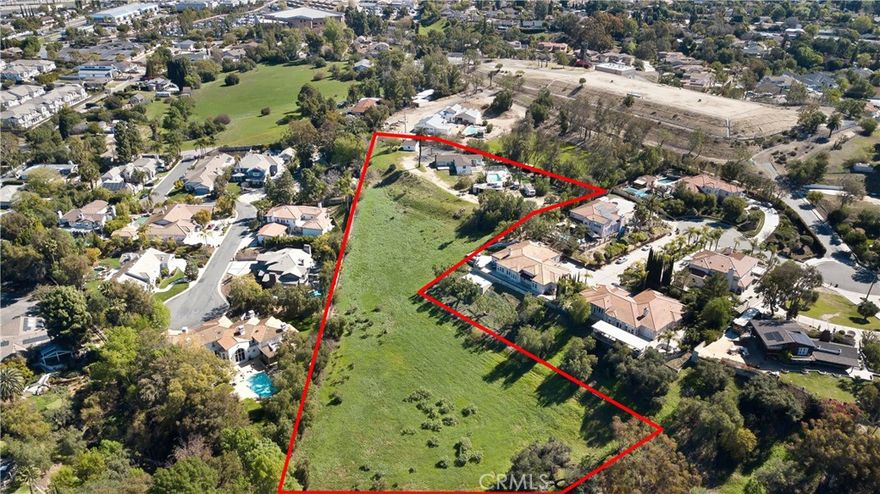 Incredible Development Opportunity on 3.17 Acres in a Prime Yorba Linda Location. This property offers unmatched views rarely found in West Yorba Linda. A unique chance to own two contiguous parcels totaling over 3 acres in the heart of the city. Tucked away on a quiet stretch of Highland Avenue, this unique offering includes a 2.5-acre parcel and an adjacent 0.67-acre lot. both offering endless potential for redevelopment, equestrian use, or a custom family compound.The property currently includes an older ranch-style home and detached structures, ideal for renovation or replacement. With gentle terrain, mature trees, and access to the Yorba Linda horse trail system, this is one of the few remaining multi-acre properties in the area zoned for horses and rural residential use. Whether you envision building a dream estate, creating an equestrian retreat, or exploring future development opportunities (buyer to verify with the city), this property offers a truly exceptional canvas. Utilities on site. No HOA. Minutes from top-rated schools, shopping, and freeway access. Don’t miss this once-in-a-generation land opportunity in one of Orange County’s most sought-after communities. Minimum lot size requirement is 24,200 square feet per dwelling unit.