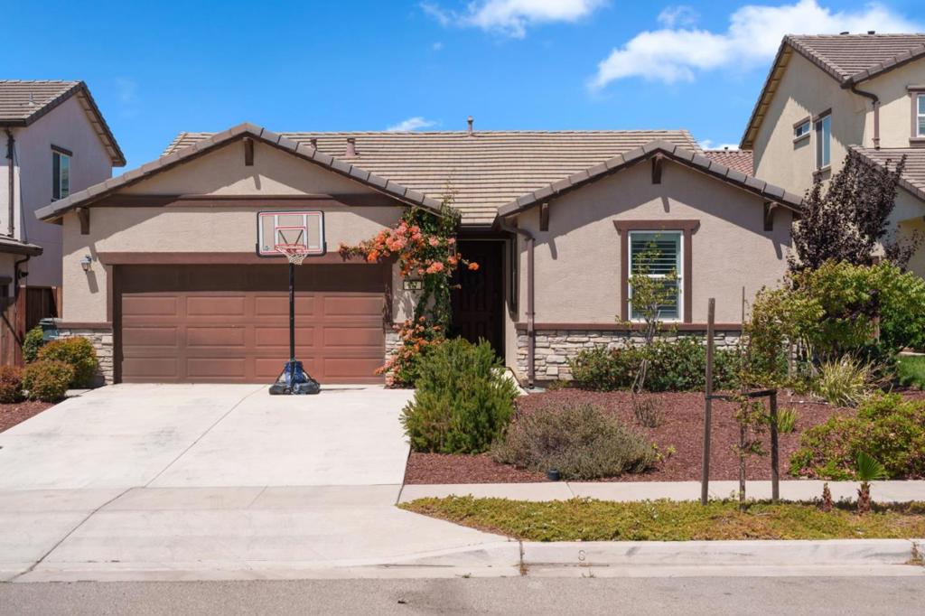 Welcome to this beautifully designed single-story home offering 3 spacious bedrooms and 2 full bathrooms across 1,571 sq ft of open living space. Built in 2020 and set on 5,089 sq ft lot , this property blends modern comfort with thoughtful design. Step inside to an airy, light-filled interior featuring high ceilings, an open concept layout, and large windows that bring in plenty of natural light l the modern kitchen is the heart of the home, complete with sleek countertops, ample cabinetry, and contemporary finishes-perfect for both everyday living and entertaining. The primary suite offers a peaceful retreat with a private en-suite bathroom, while the additional bedrooms provide flexibility for family, guests, or a home office . Enjoy indoor-outdoor living with a manageable backyard space ready for your personal touch. Located in a quiet and growing Soledad neighborhood, this home is move-in ready and ideal for those seeking style, space and convenience all in one.