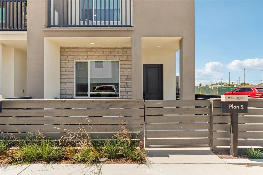 Eginhouse is City Ventures' new collection of modern, solar-powered townhomes in Artesia. Lot 26 features 3 bedrooms and includes an impressive list of smart technologies - solar panels, learning thermostats, water-saving fixtures, and all-electric appliances.