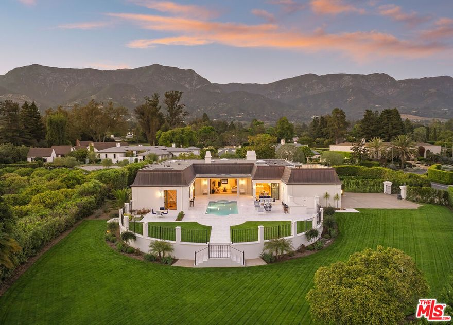 Intoxicating mountain views, lush landscaping & clean lines define this reimagined Birnam Wood estate. Offering a masterclass in modern Montecito living, the south facing residence is on nearly 3/4 of an acre with 4BD suites + a guest studio and has been thoughtfully renovated with wide-plank white oak floors, oversized windows, and sliding glass walls. The layout flows effortlessly from light-filled, tasteful interiors to travertine patios, a pool/spa, and vibrant gardens, all within the gates of Birnam Wood, where quiet luxury and community come together over golf, tennis, and dining. A rare expression of style, substance, and artistry; this is the essence of unforgettable Montecito living.