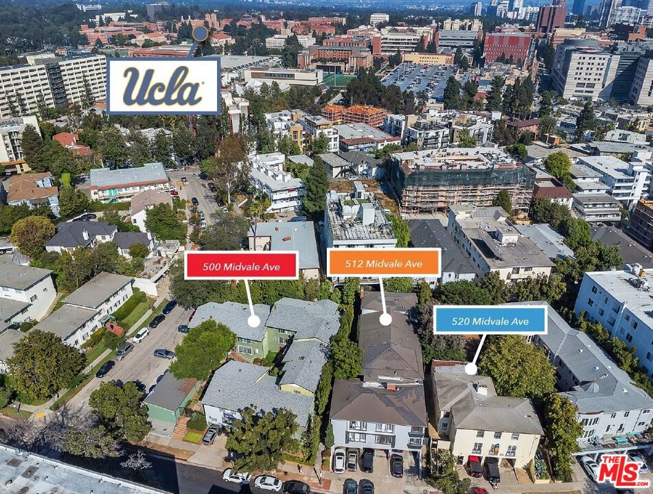 We are pleased to present a once-in-a-generation opportunity to acquire three contiguous apartment buildings totaling 23 units, situated on a MASSIVE 30,634 square foot corner lot nearly three-quarters of an acre in the heart of Westwood Village. Located at 500, 512, and 520 Midvale Avenue, this irreplaceable assemblage is zoned R4(q) and offers one of the most unique and high-impact student housing or multifamily development opportunities in all of West Los Angeles. The property is ideally suited for a transformative new project that leverages both scale and location to deliver high-demand housing in a severely supply-constrained submarket. Just steps from UCLA, the property benefits from proximity to one of the most prestigious and densely populated public universities in the world, with over 46,000 students and limited on-campus housing availability. The area remains chronically undersupplied, and student housing rents in this submarket are among the highest in the city on a price-per-square-foot basis.This asset is already generating nearly $1,000,000 in annual gross rental income, offering a developer meaningful in-place cashflow while working through entitlements or planning a future redevelopment. Multiple development pathways are available, including density-boosting programs under the City of Los Angeles' evolving housing incentive landscape. These may include the Citywide Housing Incentive Program (CHIP), Transit Oriented Communities(TOC) incentives, and other state-aligned density bonus tools designed to encourage the construction of new housing. Whether reimagined as a best-in-class student housing development or a market-rate or mixed-income multifamily asset, this offering represents a rare opportunity to create a legacy project in one of Los Angeles' most stable, desirable, and high-performing rental markets.