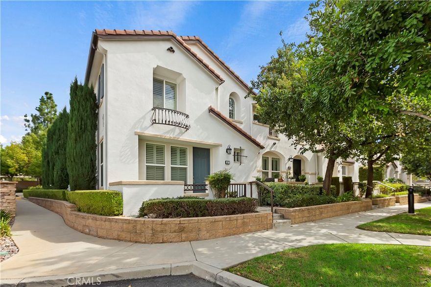 Welcome to this turn-key condo featuring 4 spacious bedrooms and 2.5 baths, sitting on a corner-lot, located in the highly desirable, “Shady Trails” gated community in North Fontana. It is centrally located to the 15/210 freeways, close to shopping, restaurants, parks, and schools. This home offers exquisite natural light throughout the interior due to its location within the community. The front patio is enclosed and upgraded with artificial turf making it the perfect place to relax and enjoy the neighborhood. Inside offers a spacious, open concept living room and dining room with porcelain plank flooring and a cozy fireplace. The kitchen includes stainless steel appliances, upgraded cabinetry, granite countertops, a large center island with bar space, a desk nook, and lots of cabinet space. Downstairs also has recessed lighting, crown molding throughout and a half bath. Upstairs has a great layout which includes all four spacious bedrooms, two full bathrooms, and a loft with a built-in desk area perfect for anyone who works from home and laundry. The home also boasts dual-paned windows and plantation shutters throughout. 
The HOA covers common area maintenance, the exterior of the home, roof, water, a HUGE recreation center, clubhouse, a junior Olympic pool, additional pools, spas, multiple barbeques, a gym, movie/game room, a business center, a putting green, tennis and basketball courts and many play areas.  Don’t miss the true pride of ownership in this beauty and the perfect place to call home in an amazing community!!