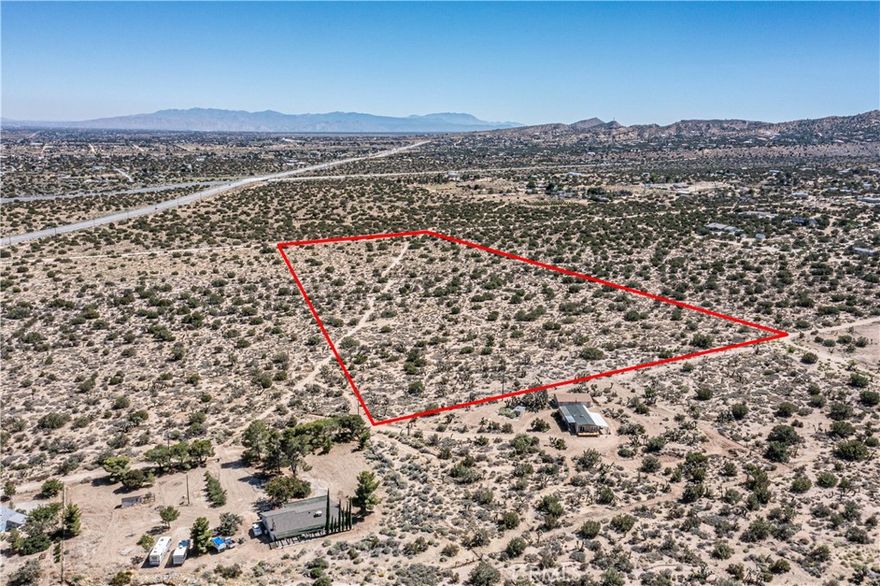 Here is your opportunity to own this approx. 20-acre vacant lot nestled amidst the serene beauty of Pinon Hills. Offering unobstructed views of the surrounding mountains and sprawling desert, this parcel is located in an area of established homes, which means utilities are nearby. Conveniently situated just off Hwy 138. The two adjacent lots are also available, for a potential total acquisition of nearly 70 acres. Build your dream escape and embrace the tranquility of nature. Don't miss this chance to create your own oasis on this remarkable plot of land.