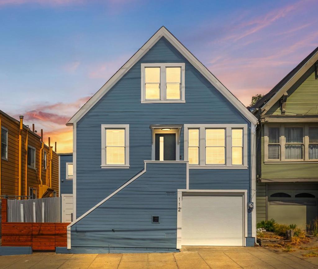 101 years in the same family - pure San Francisco. A rare find, this Visitacion Valley diamond has been in the same family since its construction in 1924. Passed down through generations it finally hits the market for the first time. Spanning 1904 sq ft of living space, thoughtfully remodeled and tastefully redesigned by Peter Phung, this home sits on an expansive 3,654 sq ft lot - a unique find in San Francisco with a fully finished basement and garage. This home provides a unique opportunity to expand and also build an ADU while comfortably maintaining a generous backyard space. All work completed with permits. The main level welcomes you into an inviting modern living room adjacent one bedroom featuring an en suite half bath. Further in find a full bathroom, redesigned eat-in kitchen overlooking the expansive backyard and another spacious bedroom. A fully finished laundry room with a mudroom sink, wooden block counter top and brand new washer and dryer and stairs leading to the backyard for easy access. Upstairs are two additional bedrooms with a private family room. Natural lighting permeates every room of this home. It is quintessential San Francisco and not to be missed!