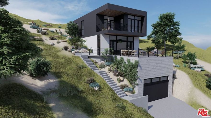A rare hillside opportunity with sweeping, unobstructed views of Forest Lawn Hills. This 10,494 sq. ft. parcel comes with extensive due diligence already completed, including civil, architectural, structural, and geological reports, as well as a full topographical survey. Conceptual renderings showcase a sleek modern residence featuring 2 bedrooms, 2.5 baths, and a flexible bonus space above the garage ideal for a studio, office, or guest quarters. The design maximizes indoor-outdoor living with expansive terraces to take in the dramatic hillside views. R1 zoning with grading pre-approval offers a strong foundation to move forward, while water and sewer connections further simplify the build process. Located just one block from the City of Glendale and minutes to Downtown LA, Los Feliz, Silver Lake, and Burbank, this lot is surrounded by established homes, adding to both its prestige and value. Families will also appreciate the highly regarded Delevan Drive Elementary School nearby. With the ability to carry either a Glendale or Los Angeles address, this property presents an extraordinary chance to create a one-of-a-kind architectural statement in a premier hillside setting.