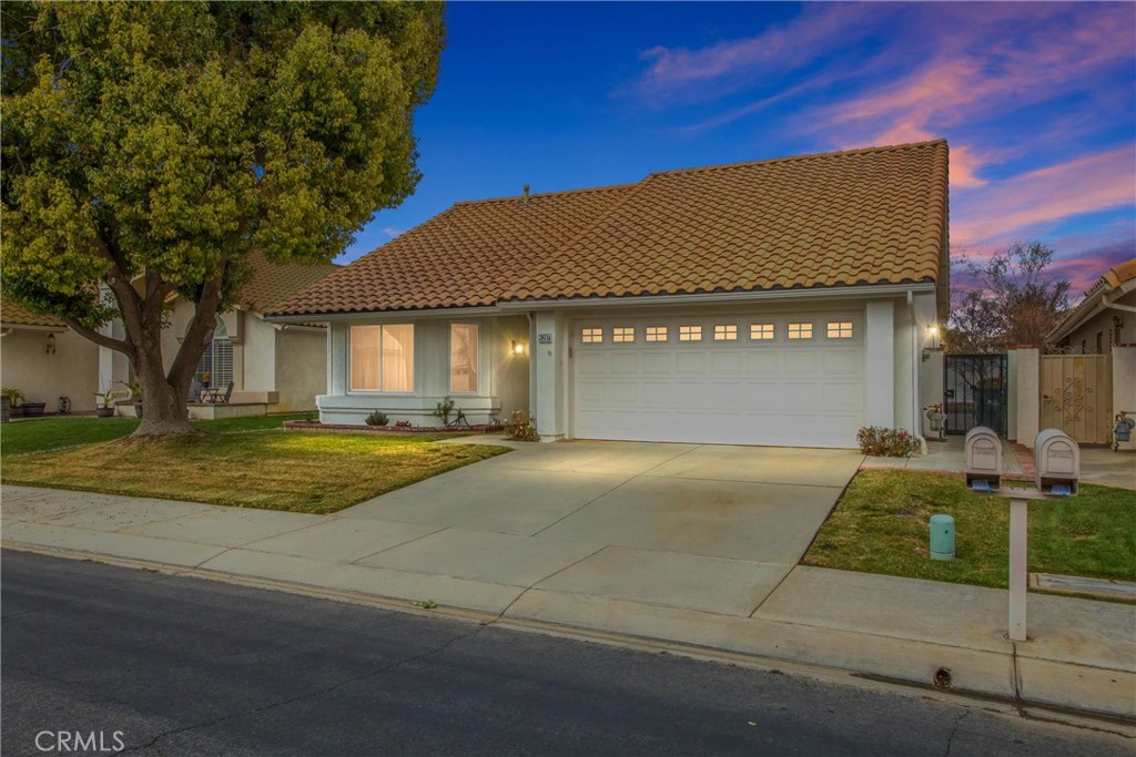 Welcome to this freshly repainted interior and exterior SINGLE-STORY - 2 bedroom + 2 Bathroom + Family Room (1,315 sf) home. This beautiful home is located inside the Private Gated Golf Club Community of Sun Lakes. As you enter through the front door, you are greeted with a large Family Room and a Cozy Fireplace. This Home also has Plenty of Windows to allow light in. Continue through the home were you will find the Kitchen and Breakfast Area. The sliding glass door off of the Breakfast Area leads you to your Low Maintenance Backyard. Enjoy your morning coffee or an evening glass of wine watching the Sunset under your Alumawood Patio Cover. Enter back through the another sliding glass door off the patio into your Primary Suite. This large room has a Large Closet, and attached master bath with walk-in shower and over-sized vanity with dual sinks. Walk out the master suite, down the hall pass a den that can also be used as a 3rd bedroom and the 2nd Bathroom. The 2nd Spacious Bedroom is located at the front of the house. (All Kitchen Appliances Included). Some windows have been recently replaced and the A/C unit has been replaced within the last 5 years. Sun Lakes Country Club: TWO 18-HOLE GOLF COURSES & Pro Shop - 3 Clubhouses - 2 Restaurants, Bar & Lounge, Tennis, Salt Water Pools, Jacuzzi and Many Other Social Clubs. Do not miss your opportunity to live near Newly Developed Shopping Centers, Restaurants, Cabazon Outlets and 30 Mins from Palm Springs. LIVE LIKE YOU DESERVE.