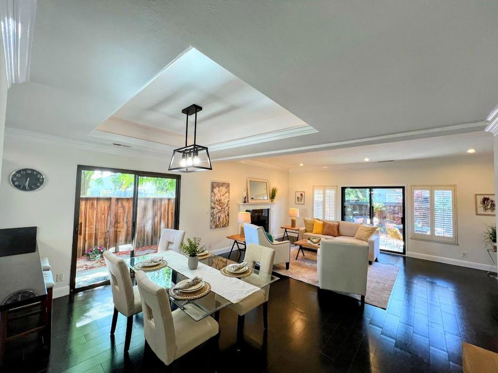 Great value! $100K price reduction on one of the largest Isle Cove homes. Beautiful & spacious 3-bed. 1,618 sq ft of contemporary living. Renovated & ready to move-in. Open floorplan. This home blends comfort & style. Elegant tile flooring is both practical and modern. Open kitchen boasts ample cabinetry, natural stone countertops, and stainless steel appliances perfect for entertaining or everyday living. Tray ceilings & recessed details, enhanced by color-changing LED lights, add architectural interest. This corner home has natural light filling the space through expansive windows, sliding glass doors on two sides, and a large skylight. Recessed lighting provides a warm ambiance day or night. Upstairs features a laundry area and three spacious bedrooms, including an oversized primary suite with a luxurious en-suite bath, double vanity, elegant LED lights, modern black matte slim profile mirrors, and pre-wiring for a ceiling fan. New appliances, 5 yrs old. Private, extra-large wrap-around yard with patio for entertaining. HOA amenities swimming pool, tennis court, play area, club house, and walkway along lagoon. HOA covers water, sewage, garbage, roof, fence, exterior, etc. Great location, near FC Elem School, bus stop to middle & high school. Bring all offers by 12th Aug.