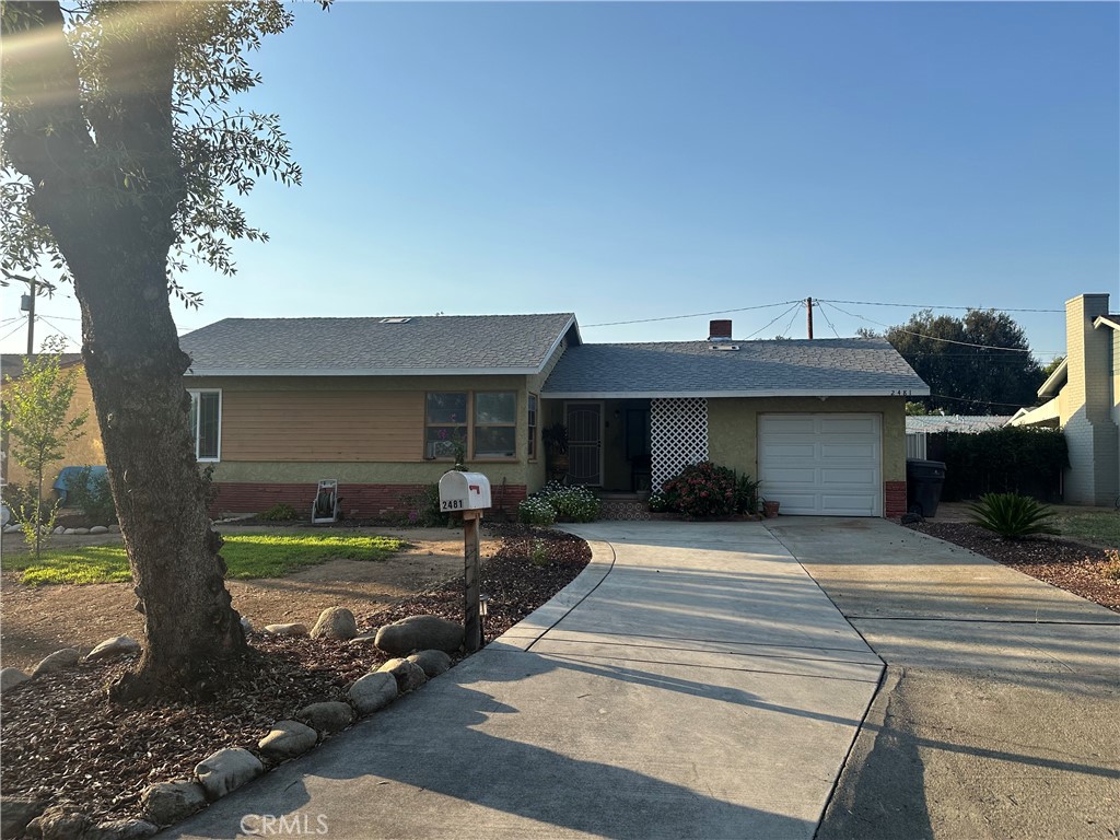 Welcome to the area of Riverside As you enter you are greeted by a formal living room the home features two bedrooms and one bathroom and kitchen, with a large backyard and Patio for those hot days. The Roof has been replaced two years ago. The garage is converted into a bedroom and can be used as extra room NO permit. Home ideally located near freeway and shopping center. Property Sold As Is