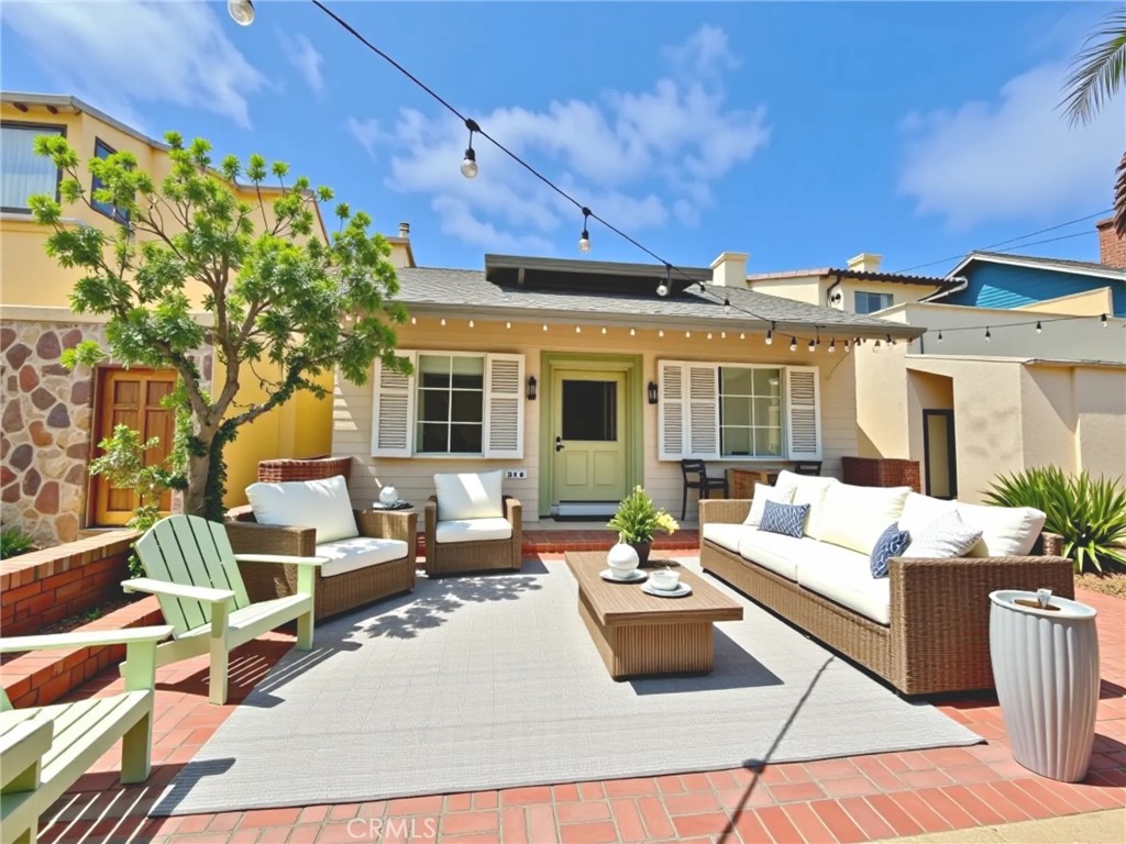 Welcome home to small town beach charm. This original cozy beach cottage is located on one of the most desirable "Walk Streets" in the South Sand section of Hermosa Beach. An easy 50 steps to the Stand (and a minutes walk to the Pier, Restaurants and Pier Plaza), 25 9th Street Cottage combines small town beach charm with all the amenities of social life close by. This spacious 2 Bedroom 1 Bath home has approximately 1316 square feet. Front patio has plenty of space for outdoor sectionals, dining tables, and Adirondack chairs where you can relax and watch the beach and sunset views directly from your space. 2 Sunrooms flank each side of the front home creating space for both a home office and library/reading room separated by your front entrance with a beautiful Dutch Door giving you the opportunity to have the relaxing ocean breeze as your fresh air. All the Windows in the home let in an enormous amount of coastal light. Relaxing in your sunroom at dawn, day or sunset is complete relaxation. The Living room area has enough room for large sofas and the charming fireplace lends a cozy feel with the side built-ins. The separate Dining Area has beautifully maintained original hard wood floors and is adorned with coffered ceilings, elevating your dining experience for either quiet meals or entertaining during holidays. Bedrooms have great space and each has a mini walk in closet. Bathroom is light and bright and has ample space for necessities. Kitchen includes a brand new stove, microwave, refrigerator and dishwasher; has great cabinet space and a double sink. Kitchen leads to back home patio area with door access to the garage and separate laundry room. Fresh paint, new carpet, original hardwood flooring, plantation shutters throughout and new outdoor fencing on patio. Whether your lifestyle is active beach volleyball, jogging the Strand, taking in all the amazing restaurants and active beach life or quiet respite and easy ocean walks, 25 9th Street Cottage has it all for you.