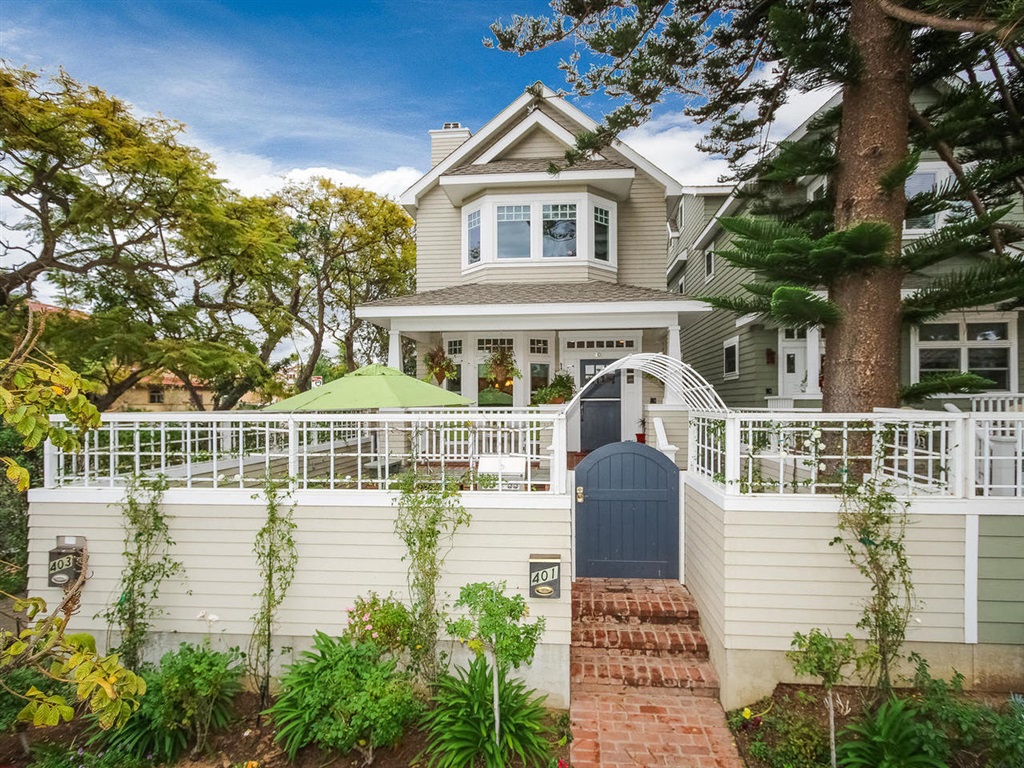 Perfectly gorgeous craftsman jewel and welcoming home. Professionally designed throughout by MacKensie Childs. Impeccable condition as it was a second home and barely lived in. Huge basement bedroom and family room. Extra third story bedroom and bathroom included. Upstairs deck. Water softener and R. O. system. High ceilings. Outdoor shower. Cloud condo. No HOA fees Close to either side of bridge, shops, restaurants, beach and ferry landing to downtown. One of the cleanest homes in village. 6/6 SELLER SAYS ALL FURNITURE TO BE INCLUDED IN SALE! $50K YOUR CORONADO OASIS AWAITS!. Neighborhoods: Coronado Equipment: Dryer,Fire Sprinklers,Garage Door Opener, Water Filtration Other Fees: 0 Sewer: Sewer Connected Topography: LL