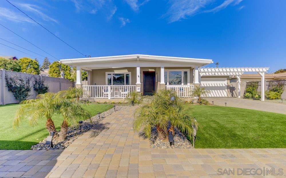 Welcome to the beach! Charming coastal Craftsman on cul-de-sac, one block from sand. Easy access without Coast Hwy noise. Designer remodeled w/ $200K+ upgrades: open kitchen w/ Quartzite island, Bosch appliances, shutters & hardwood floors. Grand master suite w/ 10x15 California Closet & soaking tub. Resort yard w/ covered patio, fire pit, putting green, Tough Turtle Turf & gardener. EV phase 2 charger, New Central A/C. Walk to sunsets, beach, dining & shops!