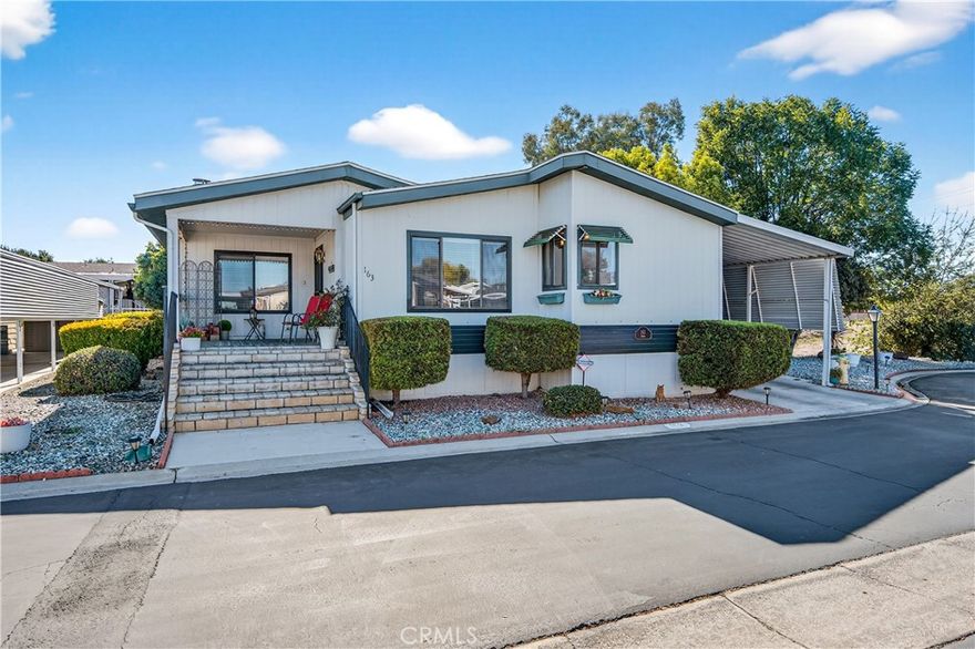 Welcome to Heather Estates, one of Hemet’s most desirable 55+ gated communities, offering upscale and active senior living. This gorgeous triple-wide manufactured home is situated on a large cul-de-sac lot with a peaceful greenbelt setting, mature fruit trees, a shaded sitting area, and no neighbors on the east side - providing rare privacy and tranquility. Enjoy morning coffee on the covered front porch and unwind in the spacious vaulted-ceiling living room filled with natural light.

The beautifully updated kitchen features quartz countertops, subway tile backsplash, a deep stainless-steel sink, and new fixtures, flowing seamlessly into the dining and family areas. The primary suite includes a dual-sink vanity, a soaking tub, and a separate shower. Additional upgrades include:new 200-amp electrical panel with EV charging station, new swamp cooler installed (11/1/25), fresh interior paint, new blinds in family and dining room, updated sinks and faucets throughout, drip irrigation system, annual HVAC service completed, new laundry sink faucet. The property also includes a generous 8x22 storage shed.

Heather Estates offers exceptional community amenities: clubhouse with pool and spa, library, gym, banquet hall with full kitchen, tv room, indoor shuffleboard, billiards, ping-pong, pickleball, and a private lake and greenbelt walking loop. Trash, water, and gate maintenance included.

This is refined, comfortable living designed for the active retiree. Don’t miss this one.