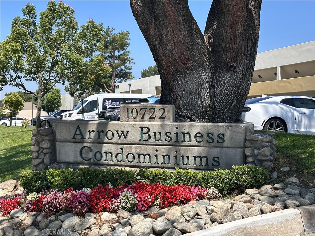 Office/industrial unit offering approximately 1,200 sq. ft. located within Arrow Business Condominiums and facing Arrow Route. The space includes a remodeled bathroom, remodeled kitchenette, high ceilings with auto-sensor lighting, an entrance lobby, two offices, and a conference room. Additional features include a security system with alarm, cameras, and monitor, with some office furniture and tables available for purchase. The rear warehouse area is equipped with a high roll-up door. The unit includes three assigned parking spaces along with ten additional shared spaces on the west side of the building, and is conveniently located near Haven City Market with access to the 210 and 10 freeways.