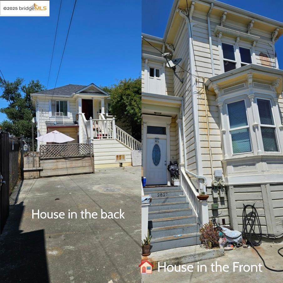 2 houses for the price of one, 3 units are producing income, has a very spacious, vacant unit for the new owner. Close to transportation, shopping and downtown Oakland First Fridays is celebrated within walking distance, night market and food hall on Peralta St, farmer's market locations just a few minutes driving Open House on Saturday from 1:00 to 3:00 pm