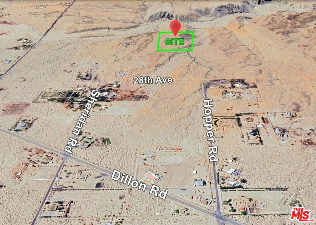 Expansive 10-Acre Parcel with Stunning Mountain Views in Indian Hills - Desert Hot Springs.Discover the serene beauty and boundless potential of this 10-acre parcel nestled in the tranquil Indian Hills area of Desert Hot Springs. Surrounded by rolling hills and open desert skies, this rare offering delivers the perfect blend of seclusion and accessibilityjust a short drive to the amenities of Palm Springs and Indio. Enjoy breathtaking mountain views and the rugged charm of the Southern California desert. Ideal for those seeking peace, privacy, and space, the property is perfect for a personal retreat, desert getaway, or investment opportunity. Utilities & Access: Water access available at Sheridan Rd and 28th Ave. Power lines cross the northeast corner of the parcel. The parcel is zoned W-2-10, allowing for a wide range of uses including (but not limited to): Single-family residences, Guest ranches, Nurseries, orchards, greenhouses, Aviaries, apiaries, grazing of cattle, horses, sheep, goats or other farm stock or animals. Conditional Use Permits (CUPs) may allow for additional opportunities such as: Solar power plants, Mobilehome or RV parks, Dune buggy & race tracks, Shooting ranges, Trailer & boat storage. Buyers are advised to verify all zoning and use regulations with Riverside County planning authorities. Whether you're an outdoor enthusiast, investor, or visionary builder, this exceptional parcel invites you to create something truly unique in the heart of the desert. Don't miss this opportunity to own a piece of California's natural beauty! Please contact Listing Agent for information on how to view the Land.