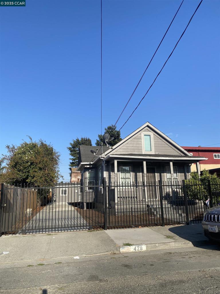 2 Properties on 1 Lot. Main house is 3bed, 1ba with Attic type bonus Room. 2nd Unit is 2bed, 1ba, full kitchen, fully remodel, permits unknown. Long Driveway to park 5 cars, fruit trees. Spacious yard for kids to play. New Iron gate for security, separate laundry room. This is a money maker property, if you want to rent 2nd unit or have your in-laws separate. Conveniently located just minutes to Kaiser hospital, Bart Station, quick access to freeway I-580.