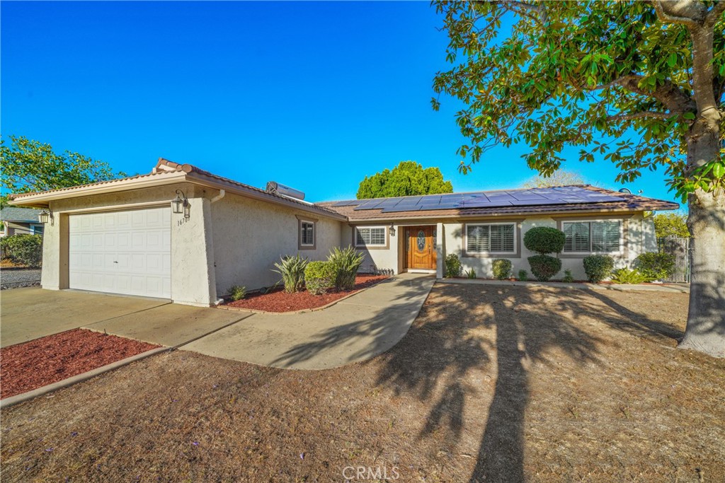PROFESSIONAL PHOTOS COMING SOON! 3 Bed | 2 Bath | ½ Acre – Solar & RV Parking
Beautiful single-story home featuring custom stone-tile bathrooms, new HVAC, owned solar, whole-house filtration, and reverse osmosis in the kitchen. The all-electric property is on public sewer and offers abundant storage, including overhead garage shelving and a 2-car garage.
The ½-acre lot is fully level and usable—zoned for two horses and already fenced and separated. Entertain with ease on the full-length covered patio with three ceiling fans, artificial turf, and a wood-burning fire pit. RV parking and a large storage shed add convenience.
Located just a short distance from Barnett Elementary, this home has so much to offer, with room to spread out, making it ideal for gatherings, pets, or equestrian needs.