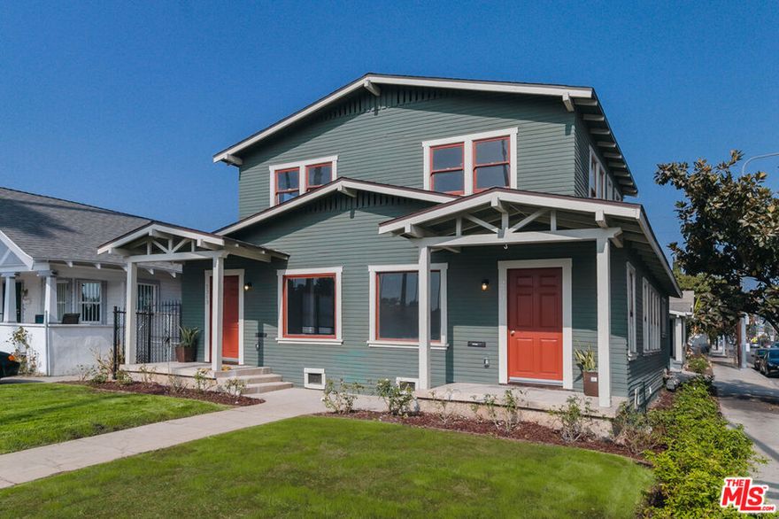 Here is a two story unit, townhouse style, left side unit, one Bed & bath upstairs, one downstairs, in up and coming, Historic Jefferson Park neighborhood. This unit features include: laminate floors throughout, Central Air/heat, updated kitchen with quartz countertops, upscale appliances including a stainless steel fridge, oven, microwave, and dishwasher. There is a washer & dryer in the unit. Plenty of street parking, ready for immediate occupancy. Water and trash are included, tenant pays for gas and electricity. You can also enjoy a shared patio in the back of the unit. Very centrally located in Historic Jefferson Park / West Adams area in Mid-City Los Angeles. Minutes from the Westside; Santa Monica; Beverly Hills; Culver City, USC and DTLA. 10 Freeway is just 3-minutes away. Expo Line is 1 mile away. A must see!