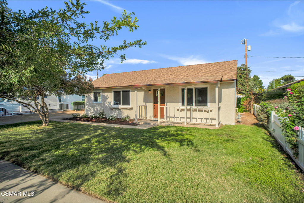 Beautifully Remodeled Gem in Lake Balboa! Welcome to this thoughtfully expanded and renovated 2-bedroom, 1-bath home, ideally located in a lovely pocket neighborhood. From top to bottom, this property has been updated with quality materials and modern design, making it truly move-in ready. Upon entry you'll be greeted with the view of the very spacious back yard thru two oversized windows and a new single French door, filling the living space with natural light. The original 1950's shaker doors combine the retro look with the current returned trend of the shaker look, which is displayed throughout the modern kitchen. You'll love the semi open floor plan, which gives the visual appearance of a larger space without the appearance of just one large room. Inside, you'll find brand-new Pergo waterproof laminate flooring, fresh interior and exterior paint, and new energy efficient Milgard windows bring in natural light to brighten the home. The stunning, remodeled kitchen features brand-new Stainless-Steel appliances, custom cabinetry, and elegant Calacatta stone countertops, offering both function and flair. The bathroom has been beautifully updated with contemporary finishes, while brand-new exterior doors add an updated style. The expansive backyard with mature fruit trees will easily accommodate your large gatherings and parties with plenty of space to enjoy the Southern California lifestyle. A new roof was installed just one year ago. An upgraded main sewer line to the street, and copper plumbing makes this home a rare find in one of the Valley's most desirable and convenient neighborhoods. The home features central heat and air along with a sprinkler system. There is also a separate laundry area. Don't miss this turn-key remodel!!!