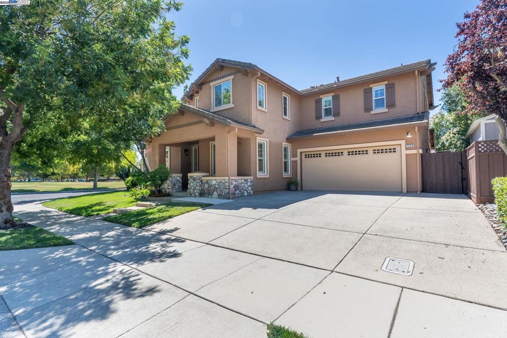 This spectacular Brentwood home is a masterpiece of architectural design, showcasing unparalleled quality and attention to detail. Located on a premium corner lot, the home sits across from a beautiful park and blends charm with modern luxury. The main level features a formal living and dining room, an oversized bedroom with full bath, a fabulous kitchen and an additional half bath for guests. The kitchen is breathtaking, yet functional with upgraded SS appliances, plenty of cabinetry, a breakfast nook & a huge butler’s pantry. Upstairs, the luxurious primary suite features vaulted ceilings, a sitting area, large walk-in closet, stunning primary bath and overlooks the beautifully manicured garden with a gleaming pool. All the other secondary bedrooms upstairs are spacious and well designed. Step into the backyard featuring an extra long arbor, ceiling fans, a gorgeous oval Pool & Spa lined with palm trees, a fire pit, a built-in BBQ with island, dog run & storage shed. Every inch of space in this home has been designed for both comfortable living and large-scale entertaining. Home offers owned solar, plantation shutters, water softener, smart gadgets & wine refrigerator. With many more features, this simply wonderful home must be experienced to be believed.