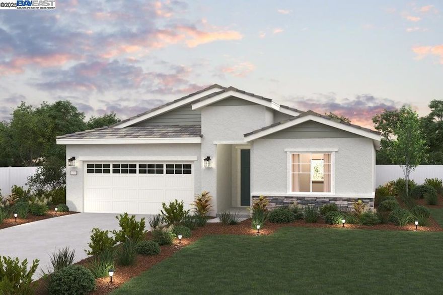 Welcome to Newport Pointe, A New Home Net ZERO ALL ELECTRIC Community by Century Communities. This is a Single Story - South facing home.  Plan 2 offers 2,091 square feet of living space with 4 Bedrooms, 3 Full Bathrooms and 2 Car Bay Garage.  Home includes cabinets with an Espresso finish, convenience pkg, concealed hinges and Chrome hardware.  The Kitchen offers Granite counter tops with a 3x6” tile back splash.  Stainless Steel Kitchen Aid Appliances with an Electric Range.  Appliances do not include Refrigerator.  Additional Features include - Tub at Primary Bedroom, Laundry room cabinets, Solar – Lease and Purchase options, Net Zero Energy Package which includes Energy Efficient Water Heater & Furnace and Car Charger – 40 AMP with Receptacle. Century Home Connect, 3 ¼” Base Boards, Luxury Vinyl Plank (LVP) throughout floor - excludes Bedroom. Shaw Carpet in Bedrooms and Closets.  Newport Point offers the perfect balance of small-town charm and resort-style living.  Residents will enjoy a wide variety of community amenities designed to elevate everyday life and create memorable experiences.