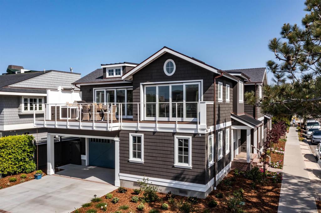 Incredible House - New 2022 Construction. A "California Low-Country Codsman" - Blending the inspired timeless styles of Cape Cod & Craftsman w/ hints of the Carolina Low-Country. 26th Street captures the essence of SOCAL beach living & the best of what Del Mar offers! Featuring 5 bedrooms & 5.5 baths / 2893 livable square feet, including a separate guesthouse/ADU- 164 26th St. A fully contained, nearly 900SF (Tiny Home) w/ 2 bedrooms / 2 full baths, laundry & a full kitchen. "the perfect place" for visiting guests, older children, live-in help, @ home office or even as a $$$ rental. Inside both house and ADU you'll love the floor plans; ample natural light, high open beam ceilings, impeccable fit & finish & sliding walls of glass opening on to two ocean view decks & an intimate interior patio w/ bubbling spa. The gourmet kitchen w it's huge center island flows into the family room for entertaining... Southern walls of glass open onto to bamboo decking from both the family room and kitchen, "lets eat dinner on the deck and watch the waves & chill." The interior finish is top line for any home, materials were carefully selected for artistic value & beachside functionality. Vaulted exposed beam ceilings, Quartzite kitchen counters, Wolf/SubZero/SMEG appliances, Kohler plumbing fixtures, Sierra Pacific dual pane windows, shiplap accent walls, marble bath counters & wide plank hardwood flooring. Outside, quality is evident, copper extensively used- including gutters! This beach home was built to last "You Wont Be Disappointed" Only 4 houses from the SAND Architectural Style: Craftsman/Bungalow View: Craftsman/Bungalow Equipment: Dryer,Fire Sprinklers,Garage Door Opener,Pool/Spa/Equipment, Washer Sewer: Sewer Connected Topography: LL Guest House Est. SQFT: 880