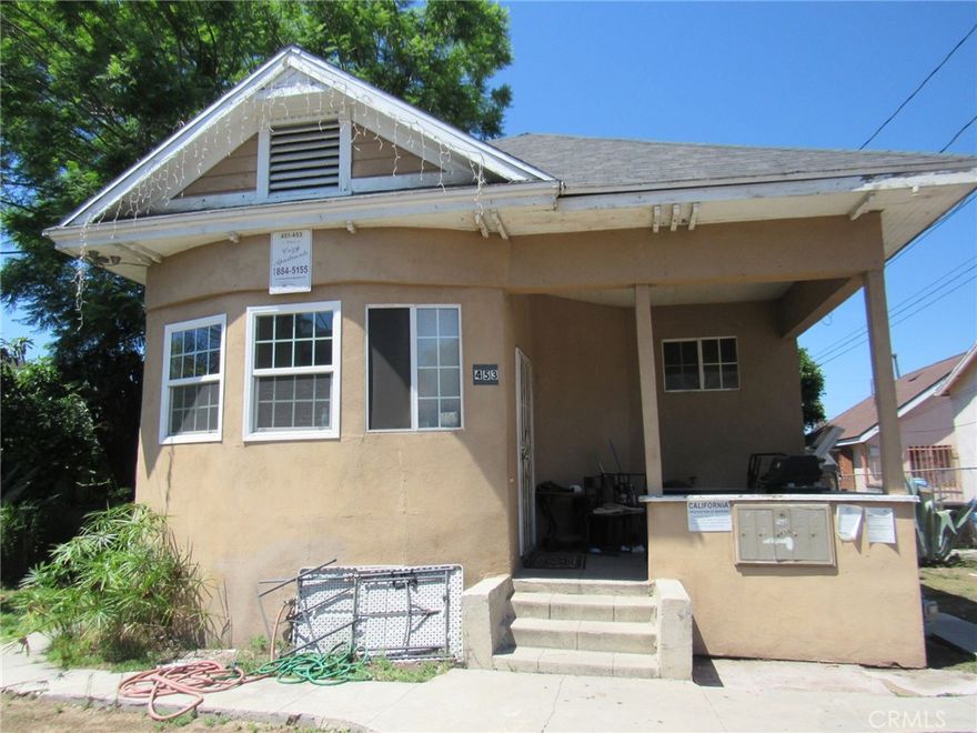 Excellent Boyle Heights location. A classic Los Angeles turn of the century single family home with a separate four unit apartment building on one lot.

One unit can be delivered vacant or leased and professionally managed based on the Buyer's needs.  Zoned LARD1.5 multifamily residential. The front house has been renovated and leased at market rate. The fourplex has a mix older and newer renovations. Excellent opportunity to achieve attractive cash flows. -This property is priced to sell with a real 6.3% CAP rate on current rents. Lots of upside potential for this property. Boyle Heights is one of LA's most iconic neighborhoods, close to parks, schools and access to nearby employment and entertainment centers. The front house is 3 beds, 2baths.

The fourplex units are all 2 bed 1bath. Five off street parking spaces with security gate access.