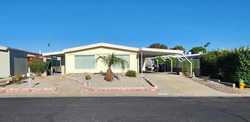 Great Location and Wonderful Mountain Views! This cozy and well-kept 2 bed/2 bath home has large dual pane windows offering natural light and mountain views. Located on a private cul de sac close to the front gate and the club house. Features a well-appointed kitchen with newer stainless-steel appliances and ample counter space. The primary  bedroom has its own bathroom with a walk-in shower. Other upgrades include ceiling fans and tile flooring throughout. Whether you are looking for a primary residence or a vacation getaway, this home is perfect for enjoying the desert lifestyle with all the conveniences you need right at your doorstep. Stay active in the fully equipped fitness center and take advantage of the numerous social activities this vibrant community offers. Palm Desert Greens Country Club is one of the nicest  55+ communities in the Valley. You OWN the land and the low $400 monthly HOA fee includes 24/7 Guard Gated Security, Access to all the amenities, Cable TV,  Trash Service, FREE GOLF and so much more! The home is still on tags for possible tax savings opportunity. Come check this property out and envision the endless possibilities!