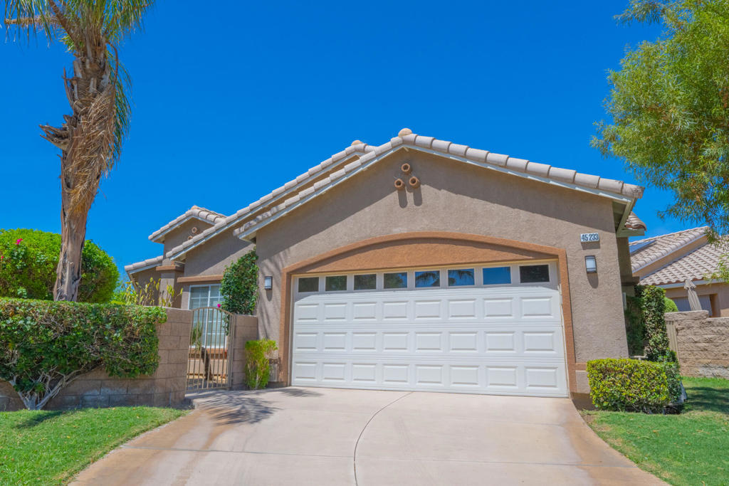 This Home is Truly Special! Imagine spending your day with breathtaking panoramic views of the 16th, 17th, and 18th holes, framed by a sparkling lake, dramatic mountains, and unforgettable sunsets. The backyard feels like a postcard--complete with vibrant landscaping, an extended covered patio, and a relaxing hot tub.When stepping inside, you'll be greeted by an upgraded entry with designer tile accents complementing the elegant tile flooring throughout. Soaring vaulted ceilings in the great room, kitchen, and primary suite create an open, airy atmosphere. The open kitchen features upgraded granite countertops, maple cabinetry, built-in appliances, a breakfast bar overlooking the great room, and a dining area with incredible views and patio access.The primary suite offers privacy and comfort, complete with a walk-in closet, dual sinks, and an oversized shower with a built-in bench. Two spacious guest rooms on the opposite side of the home ensure plenty of privacy for family or visitors.Don't miss your chance to own one of the best views in the community--this home will not disappoint! Available Oct $4,000 (not available Oct 27th) | December $5,000 | Jan $6,000 | April $6,500 | Not Available November, Feburary or March - NO PETS - inquire for deposits and fees.