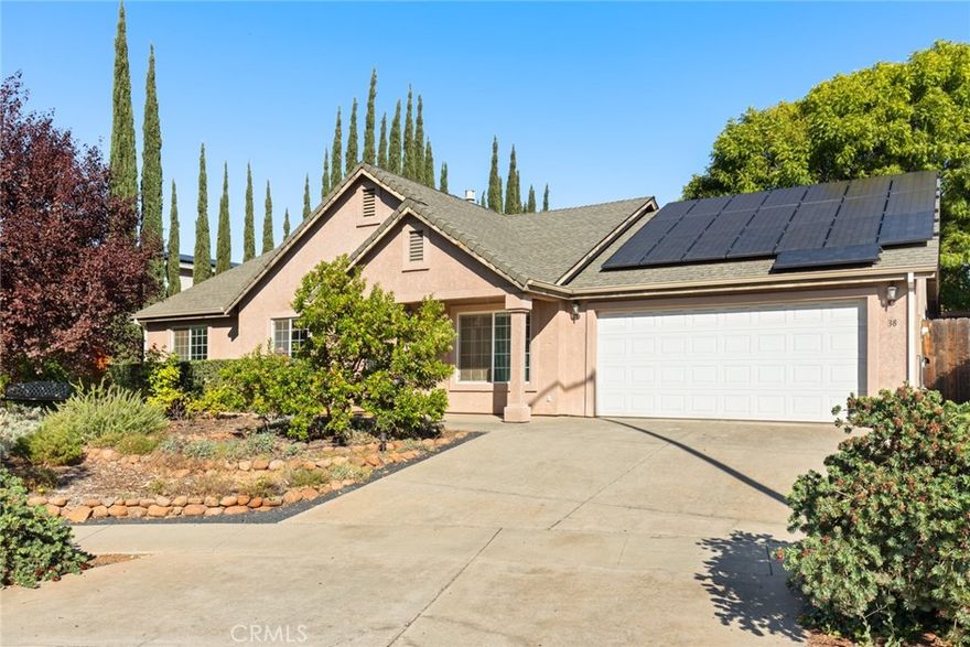 TWO-FOR-ONE OPPORTUNITY ON LACEWING COURT! Welcome to 38 Lacewing Court — a rare offering that includes not only a beautifully maintained home, but also a contiguous second lot with its own assessor’s parcel number, located on Lido Island Court. This unique setup provides endless possibilities, build an ADU, design a second home, or simply enjoy the current expansive private backyard oasis. The main residence offers over 1,300 sq. ft. of living space with three spacious bedrooms and two full bathrooms, including a jetted tub. Convenience is built in with indoor laundry including the washer and dryer. Comfort comes easy year-round with owned solar, a whole-house fan, central heating and cooling, and ceiling fans throughout. The light-filled kitchen features tile flooring, a cozy breakfast nook, appliances including a dual-fuel cook stove, microwave, refrigerator, and freestanding freezer that will stay. Just off the kitchen, sliding doors open to a covered patio and a beautifully landscaped backyard retreat. Here you’ll find a greenhouse, storage shed, fountain, fire pit, raised garden beds, and a variety of fruit trees — persimmon, orange, mandarin, apricot, peach, fig, and pomegranate. The nice sized garage is a standout with custom cabinetry, pull-down attic access, a 20-amp EV charging station. Additionally, a Generac 8kw generator also stays for added convenience. Located at the end of a quiet cul-de-sac, the property offers a private setting while being just minutes from the Safeway Shopping Center, schools, and local dining. The second lot fronts onto Lido Island Court and adds approximately 6,098 sq. ft. of potential to this already remarkable property. This is a turnkey home with a rare bonus lot — a true must-see with unlimited potential. SCHEDULE YOUR PRIVATE TOUR TODAY!
