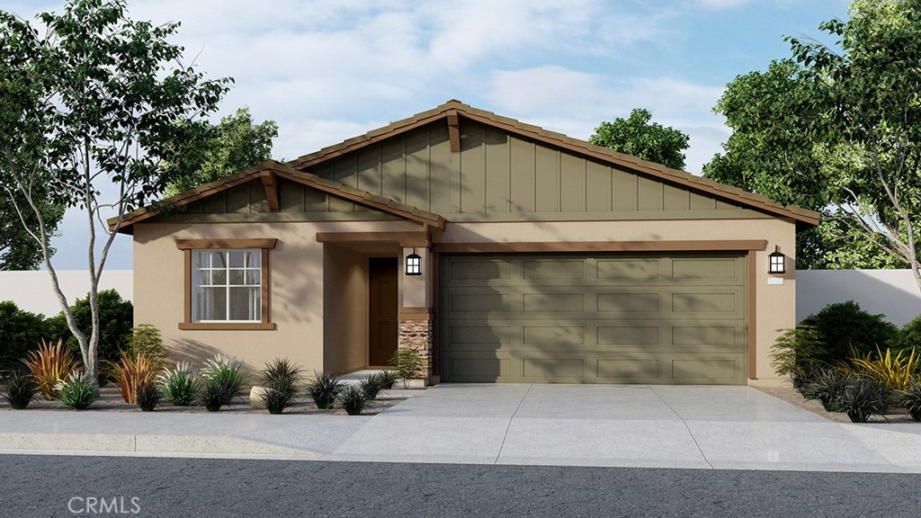 NEW CONSTRUCTION with SOLAR INCLUDED in Winchester - welcome to Pradera Place! This beautiful 1,352-sf single-story home with a California Bungalow façade is located on a CORNER LOT, has 3 bedrooms and 2 full bathrooms, and ALSO INCLUDES; REFRIGERATOR, WASHER/DRYER, WINDOW BLINDS AND BACKYARD LANDSCAPING! The Island kitchen with island eating area has New Valle Nevado granite counters, built-in stainless-steel appliances and a walk-in pantry. The interior comes complete with White shaker-style cabinetry, lots of included recessed lighting, vinyl in main living areas and carpet flooring in bedrooms and closets. There is a generous size primary bedroom with ensuite bathroom and walk-in closet, 2 additional bedrooms, a full bathroom, and laundry room. There is also a direct-access 2-car garage PRE-PLUMBED for an electric car! This truly modern home has all the Smart Home features you would expect and, is LANDSCAPED AND IRRIGATED in the front and back yards. This home is near the community park area, tot lots, half-basketball courts and freeway access, and is anticipated for move-in September this year. We can't wait to work with you to Welcome your client Home!! ** HUGE SAVINGS!! Our Solar is "No Additional Cost to Your Buyer" it is included in the Price of the Home **