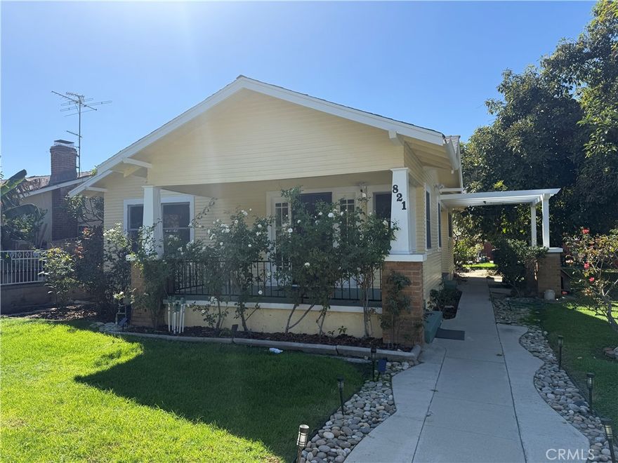 Step into history with this beautifully preserved 2-bed, 1-bath home on a huge 10,000+ sq. ft. lot in the heart of Anaheim. Features include original hardwood floors, mahogany woodwork, and a classic tile fireplace. Enjoy an oversized backyard with mature avocado and citrus trees, two patios, and RV access. Freshly painted exterior, detached garage, and washer/dryer hookups. Prime location near the Anaheim Packing District, Center Street Promenade, and Disneyland. This flexible 6-month lease is perfect for anyone in transition, remodeling, relocating, or simply looking to enjoy a historic Anaheim home with timeless charm and modern comfort.