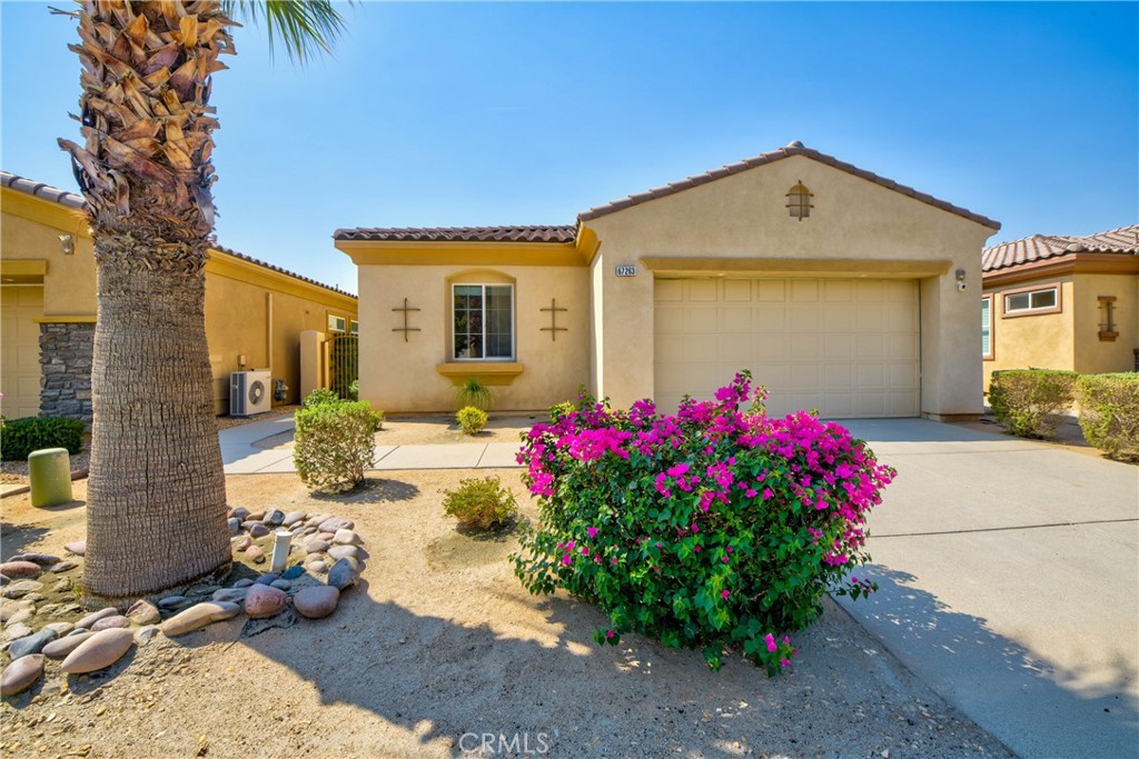 A premium view lot! Come see this newer (2019), mid-century modern desert home with 3 spacious bedrooms and 2 ½ well-appointed bathrooms, nestled in the heart of Cathedral City’s vibrant Desert Princess Country Club. Enter through the private 24-hour guarded gate… This sleek home with eclectic décor and finishes, bodes quartz countertops, gorgeous herringbone design LVF flooring, and spa-like bathrooms. The primary suite is a serene retreat with a large walk-in closet, bathroom with dual sinks, a walk-in shower, and spa tub. The two additional bedrooms are roomy, ideal for guests or a home office. The kitchen shines with custom cabinetry, quartz countertops, stainless steel appliances, including a retro refrigerator (Samsung Bespoke), large pantry, and a bar-top for casual dining or entertaining. Enjoy the jaw-dropping views of the San Jacinto Mountains from a private salt water pool and spa with waterfall, a covered patio, and beautiful desert landscaping along the greenbelt.
A Tesla charger (240Volts) is conveniently installed in the attached two-car garage, offering ample storage and functionality.
As part of the Desert Princess community, this home comes with access to resort-style amenities: a 27-hole PGA championship golf course, 34 sparkling community pools and spas, tennis and pickleball courts, a renovated fitness center, spa and wellness center, and a lively clubhouse with a restaurant and bar. There are additional car charging stations modern convenience.
The community’s social calendar keeps things engaging with events and activities, plus, you are just blocks away from the buzzing scene in Palm Springs. #PalmSprings #DesertPrincess #DesertPrincessCountryClub #HomesforsaleinPalmSprings
