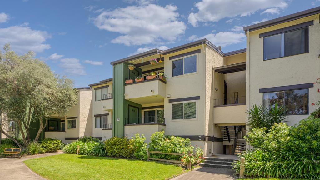 NEAR TOP TECH COMPANIES + PRIZED SCHOOL | Popular, recently-updated gorgeous 2-bedroom, 1-bathroom condo is conveniently located near top tech companies and prized schools within a tranquil setting. Interior is bright and airy featuring wood flooring, upgraded double-pane windows and sliding doors, and a cozy balcony with storage closet. Efficient kitchen has with wood cabinetry, granite countertop. Bbedrooms are spacious. Included are useful one-car garage, central forced air heating system, in-unit laundry closet and more. The sought-after Greenhouse community offers a serene, and relaxing setting near dining, retails and freeway access. Shopping centers and major employers like Facebook, Google, Amazon, etc. are just moments away, while prized nearby schools include Fairmeadow Elementary, JL Stanford Middle, and Henry M. Gunn High (buyer to verify attendance).