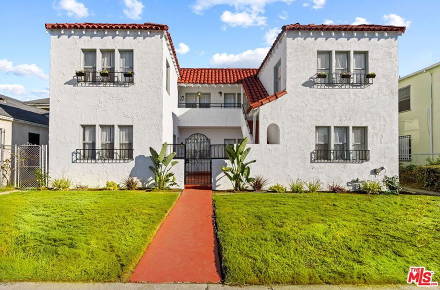 Turnkey, fully vacant, and beautifully remodeled Spanish Colonial Revival four-plex in the highly sought-after Vermont Knolls neighborhood. Each expansive two-bedroom residence spans nearly 1,000 square feet and has been thoughtfully upgraded throughout, featuring open-concept kitchens with stainless steel appliances and quartz countertops, modern bathrooms, in-unit laundry, tankless water heaters, wood flooring, generous closet space, and soaring nine-foot ceilings. Every unit includes its own private garage. The property is centered around a charming, gated courtyard with secure access and benefits from fully upgraded copper plumbing throughout. This is an ideal opportunity for an owner-occupant to live in one unit while renting the others, with projected rents of approximately $3,000 per unit per month - potentially offsetting the entire mortgage and operating expenses. Investors will also appreciate the additional upside through the ability to add up to four ADUs in the rear yard area, subject to approvals. The property also presents an excellent investment opportunity, as it can be leased immediately in its current condition and operate at an outstanding 6% cap rate. Located just one block from the brand-new Evermont Development, home to South LA Caf, a Metro transit plaza, and Seed LA STEM college preparatory school. The property is also conveniently situated minutes from SoFi Stadium, The Forum, SpaceX, USC, LAX, and Downtown Los Angeles.