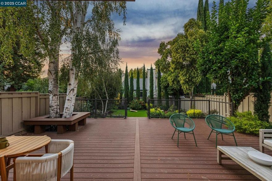 Step into your own private oasis in this beautifully updated townhome in the coveted Village neighborhood of Walnut Creek. A true serene escape, the show-stopping backyard is a rare find—featuring expansive low-maintenance turf, a generous deck, and endless space for entertaining, relaxing, or soaking in the California sunshine. It’s an outdoor retreat that will leave a lasting impression. Inside, soaring ceilings and abundant natural light create a bright and inviting atmosphere. The kitchen, the heart of the home, offers quartz countertops, a wine refrigerator, a gas range, and a cozy dining nook perfect for casual meals or morning coffee. Upstairs, both bedrooms feature ensuite bathrooms for privacy and convenience, while the primary suite shines with dual vanities, quartz counters, a soaking tub, and a separate shower—an ideal sanctuary to unwind at day’s end. The Village neighborhood adds to the appeal with a community swimming pool and tennis courts, plus direct gated access to Heather Farm Park. Top rated schools, the Ruth Bancroft Garden, shopping, restaurants, scenic hiking trails, downtown Walnut Creek and BART are all within close proximity. This home offers the perfect harmony of indoor comfort and an outdoor space that wows—truly the pinnacle of Walnut Creek living.