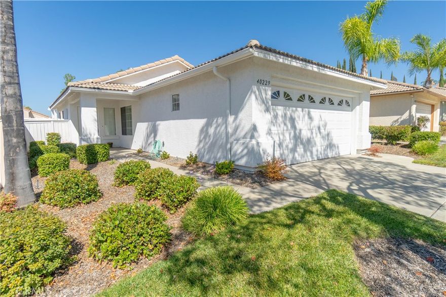 Welcome to The Colony, a 55+ resort-style, community. This popular, turn-key floor plan showcases a living room with a fireplace, dining room, kitchen with island, 2 bedrooms, and two full bathrooms, updated HVAC. The peaceful backyard features a covered patio. The Colony is the perfect place to enjoy a full and exciting lifestyle with family and friends. Choose from a large array of indoor and outdoor social events, sports, and clubs. Come see the spectacular clubhouse with a lounge, 400 seat capacity banquet room with catering facilities, library, gym, atrium, game rooms and a hair and nail salon. There is a beautiful oasis swimming pool, two spas, outdoor BBQ area and lighted Tennis and Pickleball / Paddle Tennis courts. There are too many groups and activities to list! The HOA waters and maintains the front yard landscaping. The Cal Oaks golf Course is located within the community. You and your home are protected within a 24-hour, gate-guarded, master planned community. The Colony is strategically located near shopping, medical centers, parks, the world-renowned Temecula valley wineries and Pechanga Casino Resort and Spa!