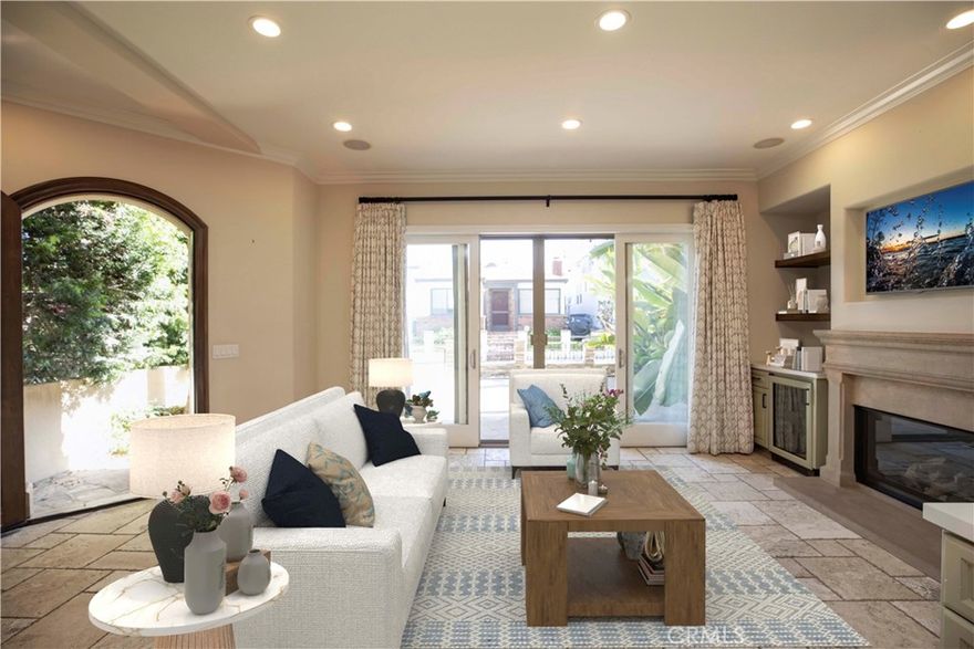 Lovely North Hermosa Walkstreet Home.  This bright, open floorplan makes the most of walkstreet living.  The kitchen, dining, and living room are all on the main level and open out to the walkstreet with magnificent floor to ceiling doors.  Enjoy entertaining indoors or dining al fresco!   This comfortable home features 4 bedrooms plus an office and a large media room.  The media room is located on the lower level and is perfect for entertaining or just hanging out. There's also an amazing roof top deck.  Situated just 2 blocks to the beach on a charming walkstreet.  You can also take advantage of the green belt just 2 blocks away and Hermosa Valley Park which just 3 blocks away.  This is an ideal location!