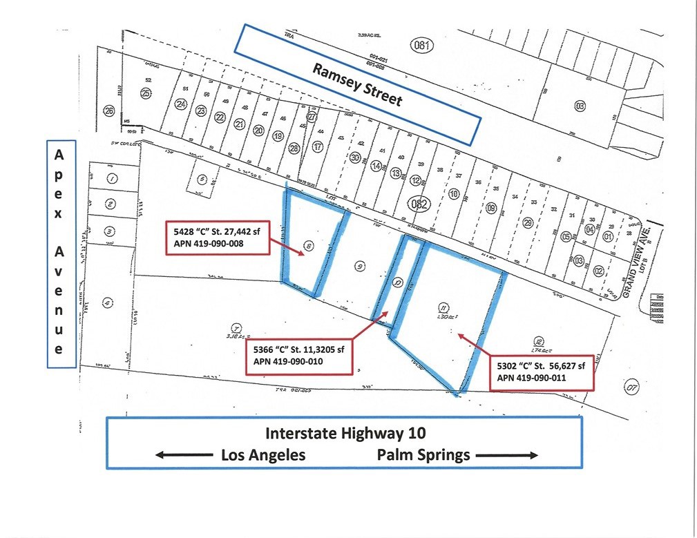 This parcel is one of 3 being offered for sale by the same owner in the west Banning area. It is zoned commercial. Other parcels in the area have sold for $6-16 per square foot. Buy all three parcels for just $5.35 per square foot.