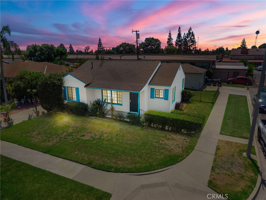 THIS HOME IS A MUST SEE! Beautiful, SINGLE-STORY home on a corner lot features 4 bedrooms with 2 bathrooms (with a separate entrance POTENTIAL for ADU?) within a bright and open floor plan. A large living room at the entry includes a large window for natural lighting and is adjacent to the dining room which makes it great for entertaining. The kitchen features plenty of cabinetry for storage, gas range, and banquette table for casual dining. Large Primary bedroom features spacious bedroom area, with built in desk area, windows for natural lighting and attached bathroom that includes a double sink vanity and walk-in shower. Down the hall are 3 generous-sized bedrooms, and a beautiful full bathroom with tub/shower combo. Additional features of the home include 2 car detached garage, full copper plumbing, New electrical panel, New clothes dryer, Italian tile in bathroom, covered patio area, beautiful mature landscaping and grassy lawn. Located in the El Rancho Unified School District and is close to schools and Church. Short distance to Rivera Park, shopping, restaurants and easy freeway access. This home is one you won’t want to miss!