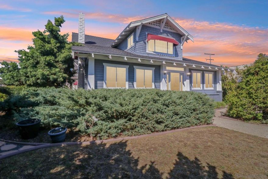 Your chance to own a piece of North Park history is here! This giant lot+ on a corner is on the market for the first time in over 50 years. It is so big, it has 3 addresses (3509-11 32nd st and  3206 Myrtle ave). The lower level is a lovingly maintained 3 bedroom 1 bath with beautiful wood floors, gorgeous kitchen, spacious bedrooms and a stunning entryway. Venture thru the sprawling manicured yard to find the staircase leading to the upper deck that peers above the treetops to gather the view of where North Park and South Park join forces. Inside the upper level is the quaint yet spacious 2 bedroom 1 bath apartment complete with separate laundry room and a large attic space for storage. This property is move-in ready with potential to add another unit (JR ADU) and is a rare find just 3 blocks away from the hustle and bustle of 32nd and University. This duplex has it all, space, potential, and a rich history embedded in the heart of the neighborhood. Come see it to believe it!