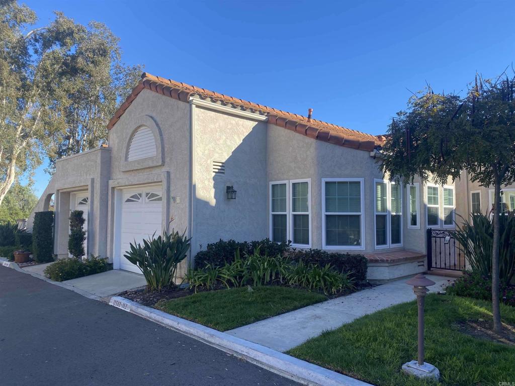 Beautifully remodeled 2BD/2BA Townhome with Private Yards, A/C & Attached Garage! Situated in the award-winning Poway Unified School District, this spacious 1,240 sq. ft. townhome featuring a private backyard and enclosed front yard with gate, plus an attached garage. Recent upgrades include paint throughout, luxury wood flooring, upgraded windows, quartz-upgraded bathrooms, and a stunning stone fireplace. High vaulted ceilings with skylights fill the home with natural light. The remodeled kitchen offers granite countertops, stainless steel appliances, and a cozy breakfast nook surrounded by sunny windows. The oversized primary suite includes a beautifully renovated bathroom, and the second bedroom is bright and roomy with its own updated bath. Central A/C provides year-round comfort. Rent includes access to the Bernardo Heights Rec Center, Community Center, and Lucido Park—offering pools, spas, tennis, pickleball and basketball courts, BBQ areas, gym, playground, and more. Rent also includes cable TV with Disney+, HBO, and ESPN also included!