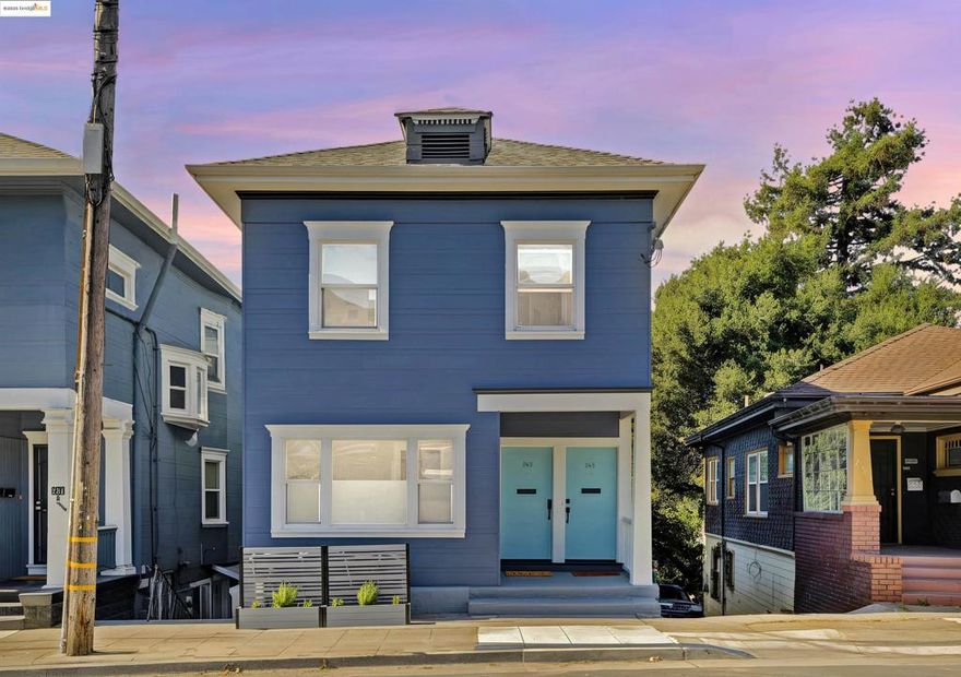 Alright, let's cut to the chase. You want to live in Oakland, but you'd rather not sell a kidney to pay your mortgage? I get it, and I'm the answer to your woes! You can call me your 'golden ticket to the house-hacking big leagues.' That's right! Get ready to have your tenants pay your mortgage! Your new life? You can live in one of my stellar units while the other two generate a line down the block of renters, begging for a spot this close to Lake Merritt, Piedmont Ave, Whole Foods, BART, downtown, the 580 freeway. Owning me is basically a cheat code for the good life. 3/1 up top, street level is a 2/1 and the lower  2/1 is perfect for an owners unit or short-term rental. Inside, all three levels are dressed to impress. Think fresh paint, chic floors, and kitchens with luxurious stone counters. The outdoor deck has views of the city along with a HUGE shared backyard and plenty of street parking. Look, this isn't just about building equity; it's about building a smarter life. If you’re ready to make the best move of your career, I'm right here. But don't sleep on it, properties with this much to offer don't stay single for long. Make me all yours today!