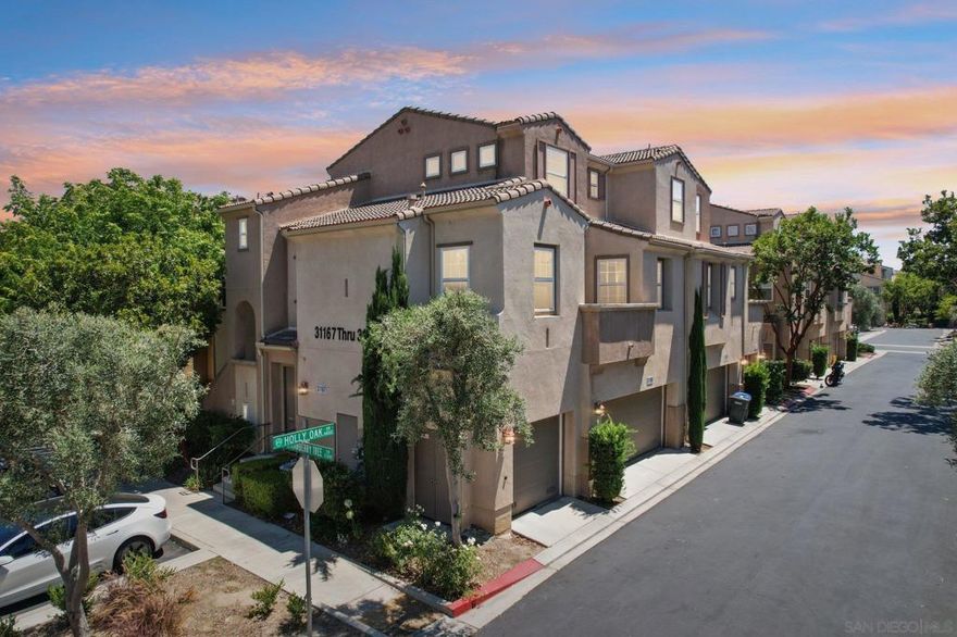 Welcome to this beautifully upgraded 3-story, 2 bedroom, 2 bathroom condo located in the highly desirable Temecula Lanes gated community. Offering 1,104 square feet of turnkey living space, this home blends modern style with everyday comfort. The open-concept layout is enhanced by rich hardwood floors, plantation shutters, and abundant natural light. The kitchen features granite countertops, stainless steel appliances, and plenty of cabinet space, making it both functional and stylish. A private balcony provides the perfect spot to relax, while the attached single-car garage comes equipped with a Tesla charger for added convenience. This home is designed for low-maintenance living, making it ideal for first-time buyers, downsizers, or anyone seeking a contemporary space in Temecula’s wine country. The Temecula Lanes gated community offers a secure and welcoming environment, with close proximity to the I-15 freeway, world-renowned wineries, Old Town Temecula, shopping, dining, and top-rated schools. With its blend of location, amenities, and upgrades, this condo is a fantastic opportunity to enjoy all that Temecula has to offer.
