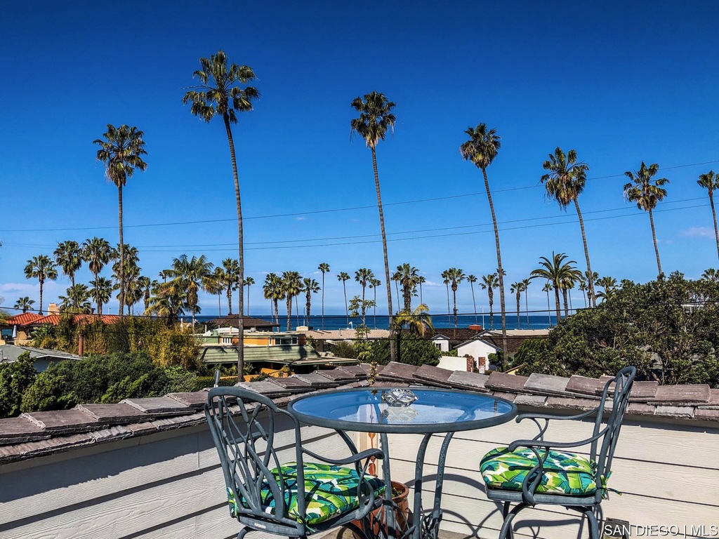 Gorgeous 5 bedroom/5 bathroom family home in the heart of La Jolla Shores. Ocean views from all west-facing windows. Check the surf & watch sunsets from the rooftop deck. Large, sun-filled kitchen with Carrera quartz countertops & butcher block island. Located on the corner of El Paseo Grande & Calle Frescota, the house is 1 block from La Jolla Shores beach and Kellogg Park. Walk to La Jolla Shores shops & restaurants. Full-size, heated pool. Situated on a 1/4 acre, corner lot, the tropical backyard provides exceptional privacy for the La Jolla Shores area.