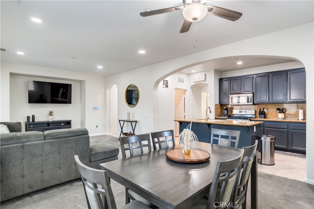 Welcome to a lifestyle of comfort, convenience, and community in this well-appointed 2-bedroom, 2-bathroom condo located in the desirable 55+ gated community of Owens Cove in Corona. Thoughtfully designed for easy, low-maintenance living, this move-in ready home offers a blend of modern finishes, accessibility, and resort-style amenities tailored to active adults. Step inside to an open and airy floor plan featuring a spacious living room, granite countertops in the kitchen, a breakfast bar, and a designated dining area. The primary suite boasts a large walk-in closet and private bath, while the second bedroom is perfect for guests or hobbies. Enjoy quiet mornings or afternoon breezes on your private patio. Additional highlights include in-unit washer/dryer, central HVAC, for year-round comfort attached 2-car garage, and interior location within the community. As a resident of Owens Cove, you will have access to secure gated entry and enjoy beautifully maintained grounds, a pool and spa, clubhouse, walking paths, and social opportunities—all designed with the 55+ lifestyle in mind. Conveniently located just steps from the Shops at Dos Lagos, golf, dining, movie theaters, and medical offices, and with easy access to the 91 and 15 freeways, you are never far from what you need.