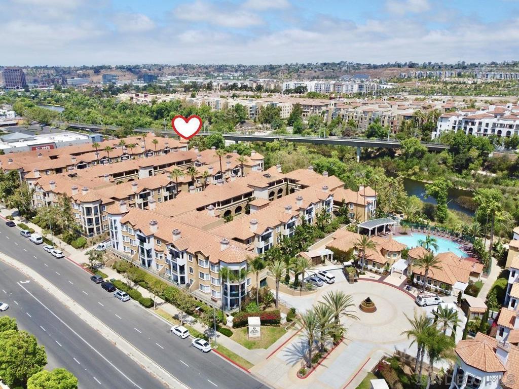 River Colony! Available Now! Nicely Updated Top Floor End Unit w Serene Views of the San Diego River+Beyond. 2 Bedrms, 2 Baths, Living, Dining, Kitchen w Breakfast Bar +Balcony for Outdoor Space. Resort-like Amenities Incl Pool, Hot Tub, Fitness Rm, Wifi Loung+Direct Access to the SD River Bike Path. Ctrl HVAC, Laundry in Unit, 2 Gated Undrgrnd Parking Spcs, 2 Elevators. Walk to Trolley, Shop, Dine+++. Great Frwy Access! No Smoking,No Pets,No BBQ Grills, No Fireplace. HOA Rules/Regs.